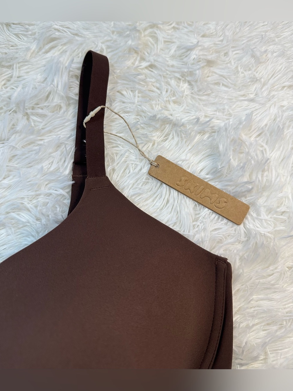 SKIMS T-Shirt Bra 40D Cocoa Brown Smooth Underwire Full Coverage Everyday - Picture 4 of 5
